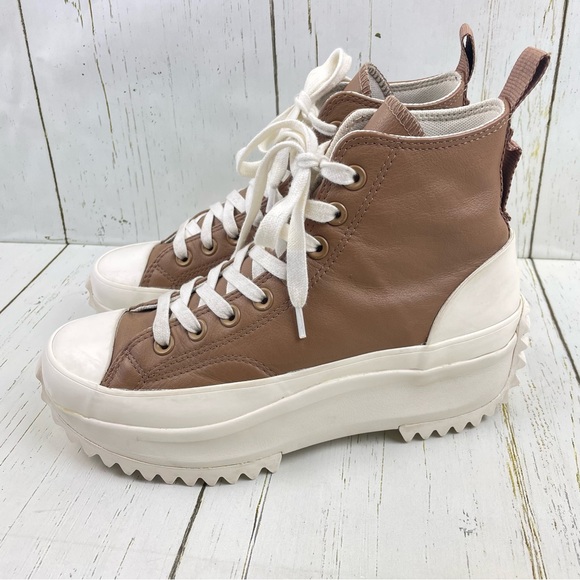 Converse Shoes - Converse Run Star Hike Chuck‎ Taylor Leather High Top Platform Sneakers.